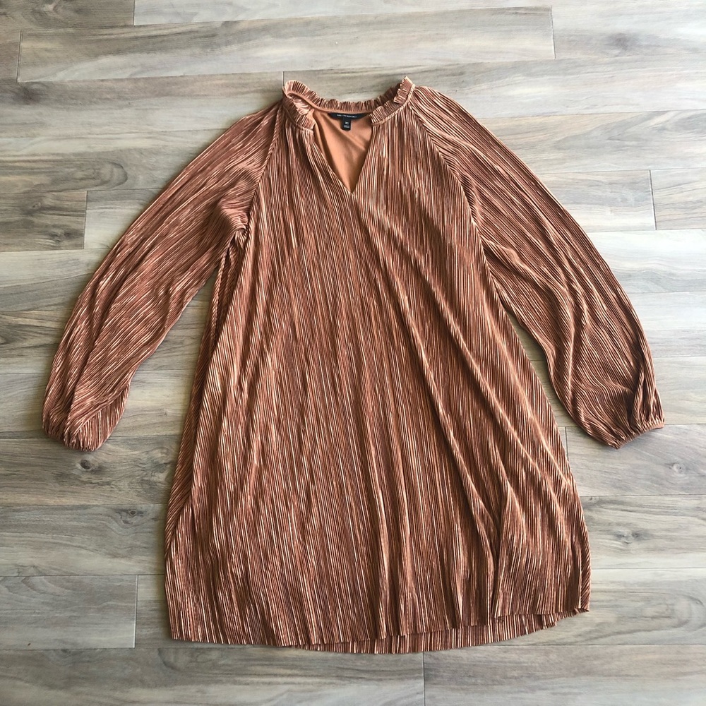 Banana Republic Gold Bishop Sleeve Sweater Dress